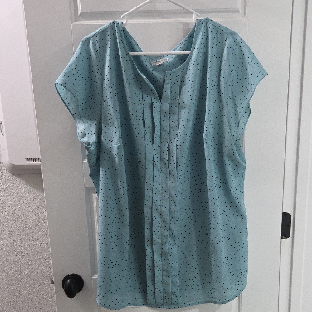Croft & Barrow Light Blue Blouse with Dots